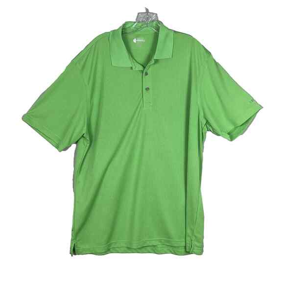 IZOD Golf Polo Shirt Men's‎ XL Green Short Squares Sleeve Extreme Function - Picture 1 of 4
